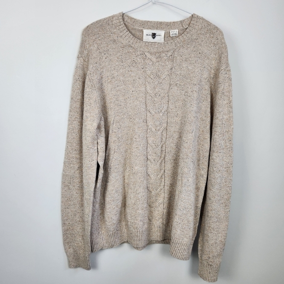 Men's Fisherman Heritage Preppy Cable Knit Beige Sweater Size Large Fine Knit - Picture 2 of 13